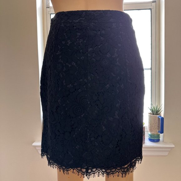 Cece|Womens|A-Line Skirt|Size 0|Black|Full Lace|Knee Length|Mid Rise|Lined - Picture 2 of 15